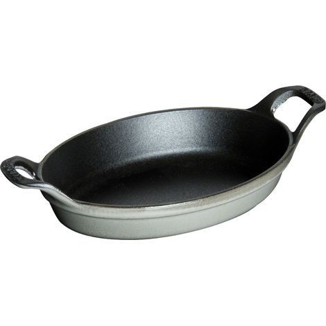 STAUB Sur la Table Minis Pirofila Ovale, Ghisa, Grigio, 15 cm (1/2)