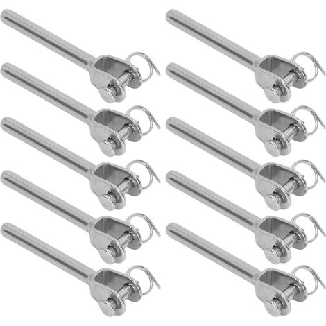 Lot de 10 embouts à mâchoire sertis acier inox 316 antirouille antocorrosion câble 3mm gréement marine industriel (1/5)
