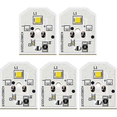 5 ampoules LED pour réfrigérateur WR55X11132, compatibles avec 3033142, WR55X25754, WR55X26486, PS4704284 et EAP12172918. (1/5)