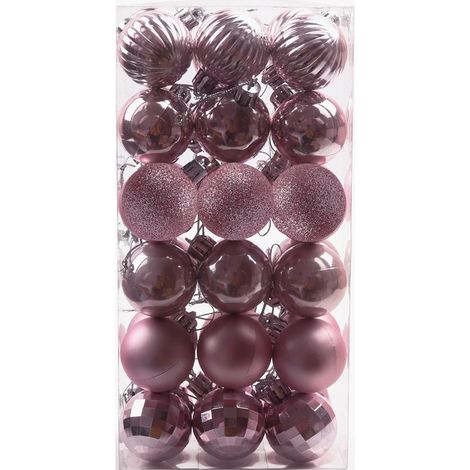 36-teiliges Set 4 cm große Weihnachtskugeln, bruchsichere Kunststoffkugeln, Christbaumschmuck für Jubiläen und Partys (1/4)