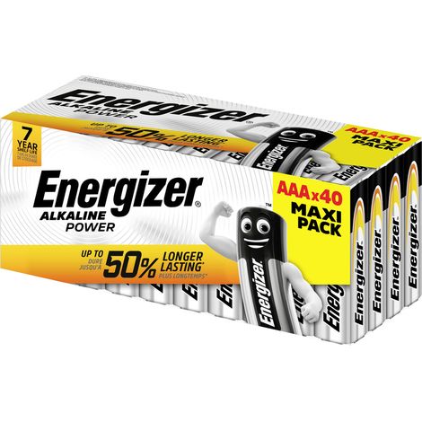 Energizer Power Micro (AAA)-Batterie Alkali-Mangan 1.5 V 40 St. (1/3)