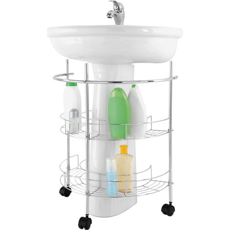 Carro lavabo 2 baldas en acero cromado Feridras 151015-B Cromo (1/3)