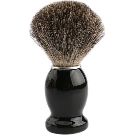 Pinceau de rasage pour homme - Pinceau de rasage sans poils pour homme - Pinceau de rasage vegan à mousse - Pinceau à barbe de luxe à coupe rapide (1/4)