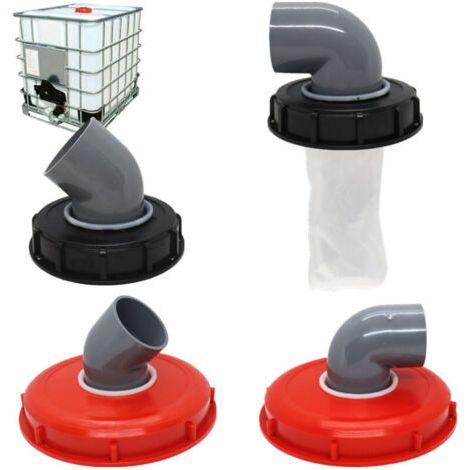 NALOOKAMIC Couvercle de Réservoir IBC avec Filtre en Nylon Lavable pour Réservoir d'eau de Pluie IBC 1000 litres,Filtre À Couvercle IBC Accessoires de Réservoir IBC,Filtre à Eau de Pluie en Nylon(noir