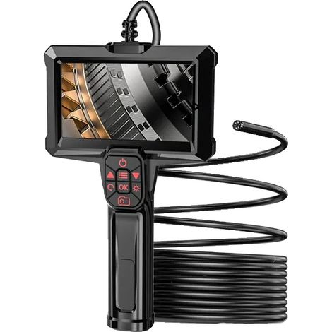 Cámara de inspección, pantalla HD de 4,3 pulgadas, resistente al agua IP67, lente única de 8 mm, 2 m (1/2)