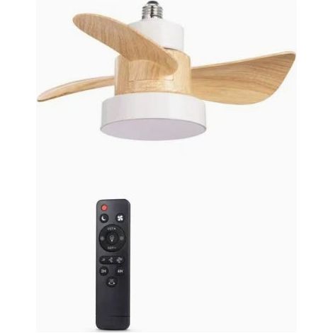 E27 15W LED-Deckenventilator, Weiß, Leise, Fernbedienung, Dimmbar, 3 Geschwindigkeitsstufen, Einstellbare Farbtemperatur, Modernes, kompaktes Design (1/5)