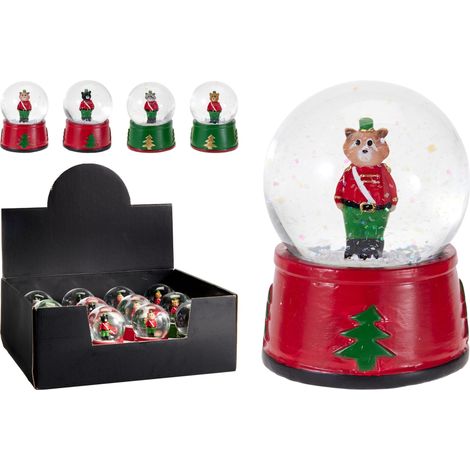 Sfera d'acqua con orso 6,7 cm modello assortito PERAGA CHRISTMAS