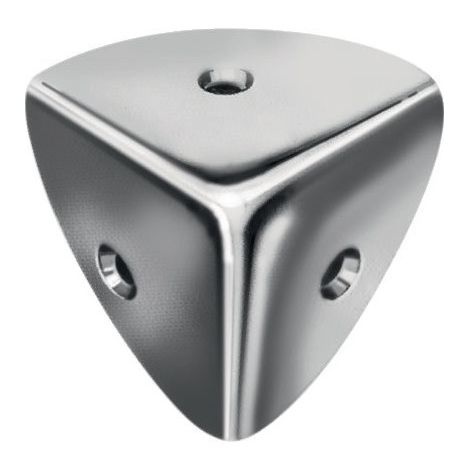 Esquina de caja H.36mm S.0.9mm STA azul galvanizado forma alta Núm. De agujeros 3 VORMANN (Por 25)