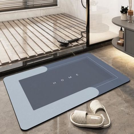 Tapis De Bain - 40 x 60 cm - Microfibre Et Diatomite - Antidérapant À Double Face - Absorption Rapide - Séchage Rapide - 1 Pièce (1/3)