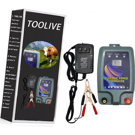 Kit de clôture électrique, Clôture électrique pour bétail, animaux, électrificateur de clôture, haute puissance, 3 modes d'alimentation pour élevage de volailles-