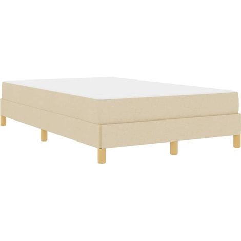 Lit double,Lit adulte,Lit à ressorts Crème et marron 120 x 190 cm (1/5)