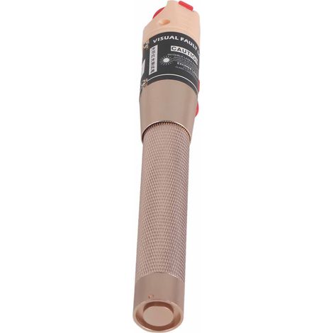 VFL-Rotlichtstift, rutschfester Griff, staubdicht, aus Aluminiumlegierung, 2,5-mm-Stecker, Glasfaser-Fehlerortungsgerät, Gold, mehr als 50 mW (1/5)