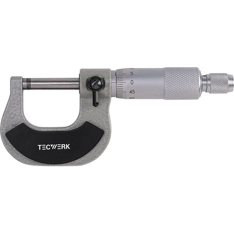TECWERK Bügelmessschraube DIN 863/1 0-25mm Spindel-D.6,5mm TECWERK