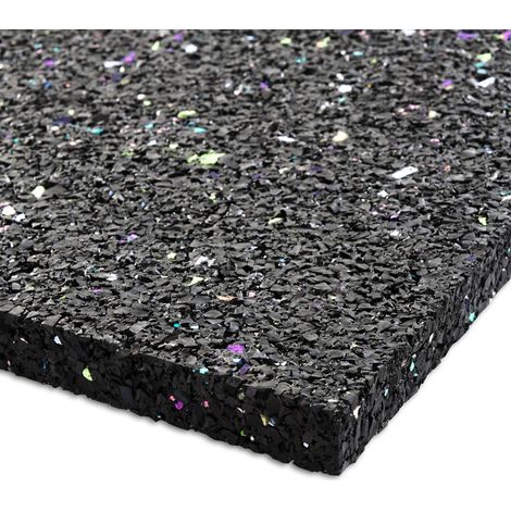 Tapis extérieur, Tapis de Protection Antivibration en Caoutchouc Recyclé pour Sols, Ép = 10 mm, 200 x 125 cm (1/4)