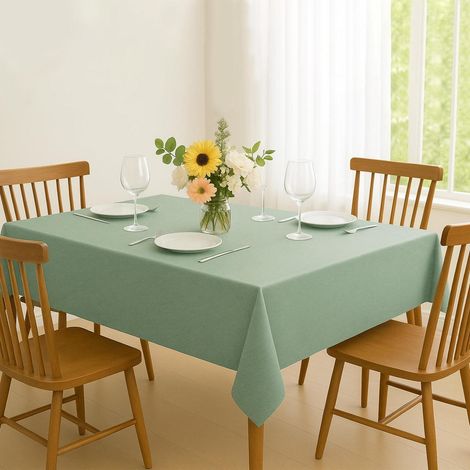 Tischdecke Rechteck 150x100cm Salbeigrün, wasserabweisend, pflegeleicht