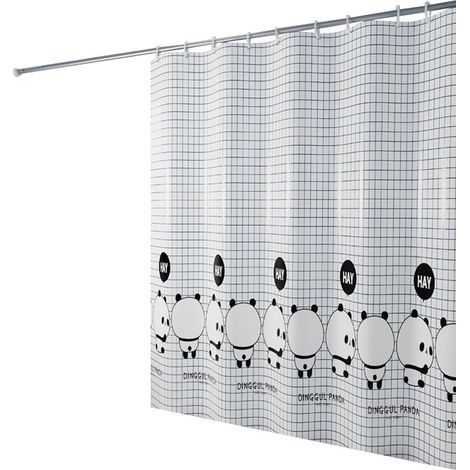 Le rideau de douche panda est utilisé pour décorer la salle de bain (150 cm de large 180 cm de haut). (1/4)