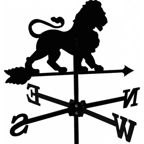 Girouette Lion en fer forgé petit modèle (1/2)