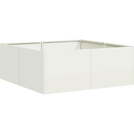 Maison Exclusive - Fioriera Bianca 80x80x30 cm in Acciaio