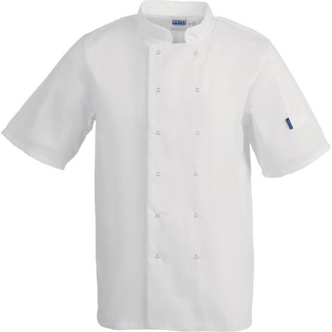 Veste de Cuisine Vegas Mixte Manches Courtes Blanche - Whites Chefs Clothing