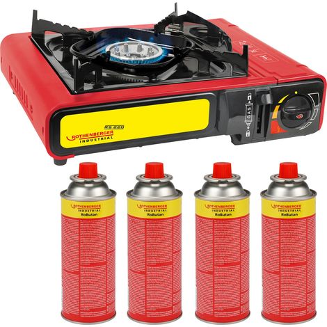 ROTHENBERGER Industrial Campingkocher Gourmet Piezo RS 220 inkl. 4x RoButan 220gr. - 1500004214 (1/2)