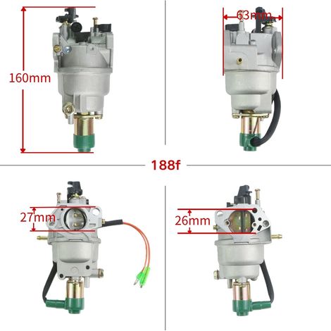 Générateur à amortisseur manuel 182F/188F avec carburateur GX390, GX270 5KW 13HP, GX340 11HP (1/4)