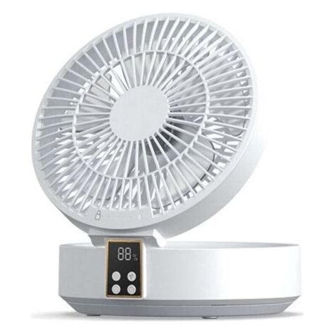 Pair Ventilateur Silencieux Ultra Puissant, Ventilateur de Table Portable, Ventilateur de Bureau USB Rechargeable, 1000mAh Batterie 120°Rotative Table Fan avec LED, Télécommande, 3 Vitesses (1/4)