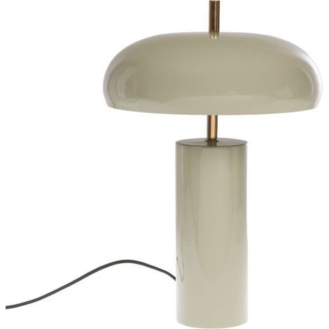 Lampe à poser rétro chic 50x35cm – Métal laqué vert de gris – Idéale comme lampe de chevet ou d’appoint – Amadeus