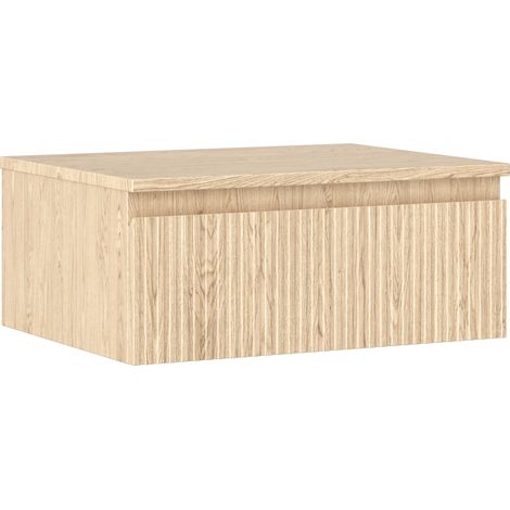 Mexen Rivel Badezimmerschrank unter das Waschbecken 60 cm mit Arbeitsplatte, 1 Schublade, geriffelt, Eiche - 91A20-06023-1-BFC8 (1/5)