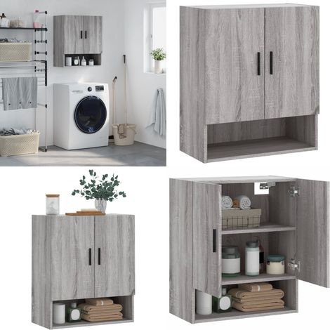 Armario de pared madera de ingeniería gris Sonoma 60x31x70 cm - Armario de madera - Armario de ingeniería