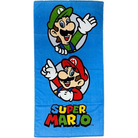 Asciugamano da spiaggia 100% microfibra 70×140 cm – MARIO NINTENDO – Modello NO467