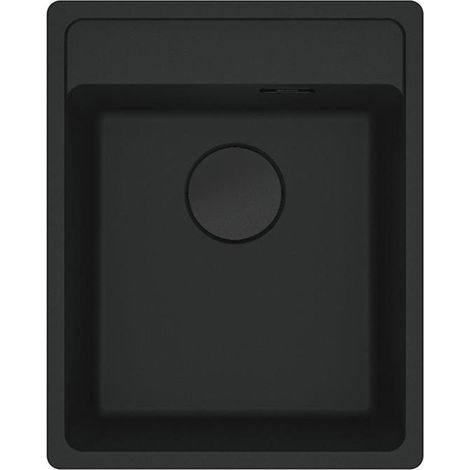 Franke Einbaubecken Maris MRG 210-37 A Fragranit flächenbündig einbaubar, Black Matt - Black Collection, Drehknopfventil (1/3)