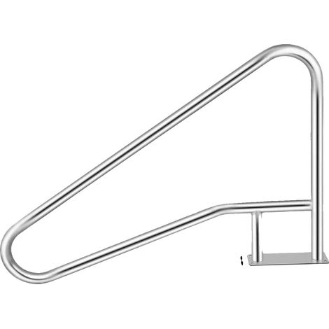 Barre d'appui de piscine, Acier inoxydable durable, Prise confortable, 55x32 pouce (1/2)
