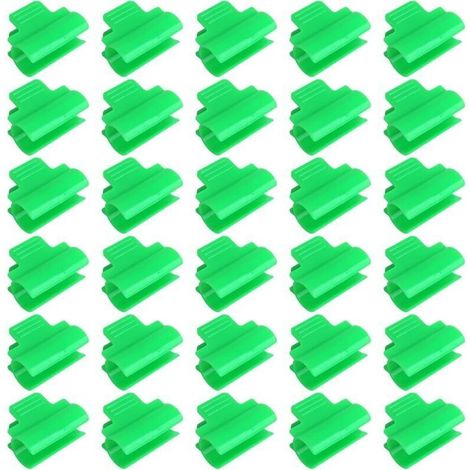Clips en Plastique pour Serre,30 Pièces Pince pour Serre de Jardin Serre Film Pinces Fixations Clips de Serrage pour Plantes, Filet, Tunnel, Cadre D'ombrage (1/5)