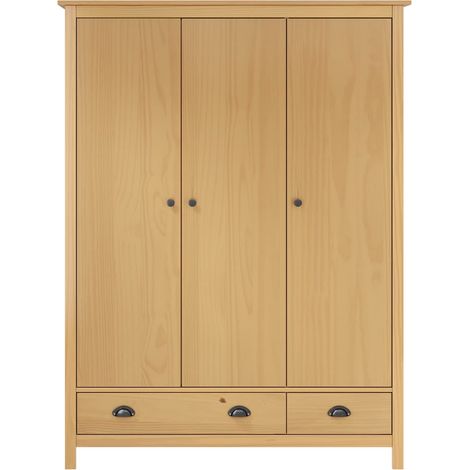 Garde-robe a 3 portes Hill Range 127x50x170 cm Pin solide (1/5)