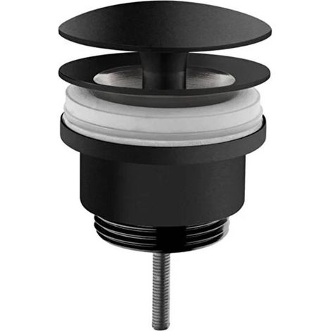Válvula de desagüe universal - A4514836WTC - Negro mate - Montaje estándar - Compatible con lavabo/vasque