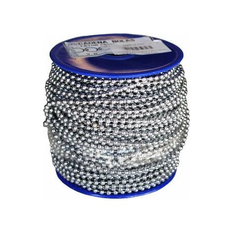 FPLUS cadena lavab.bolt.nº1 x 50mt. , Cadena de bolitas para vender metreada.