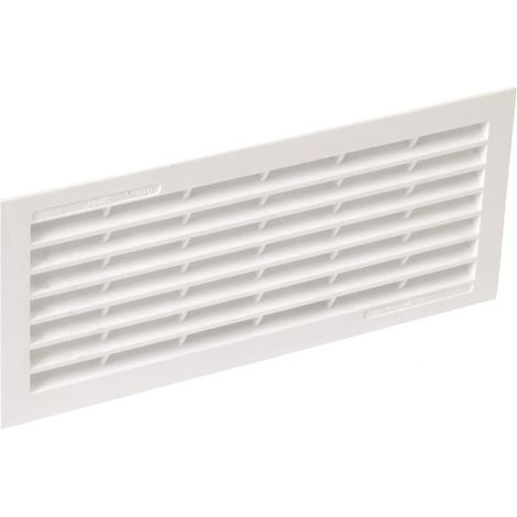 Nicoll – Grille de ventilation PVC rectangulaire 108x314mm – Blanche avec moustiquaire intégrée – Pour ventilation efficace dans espaces confinés