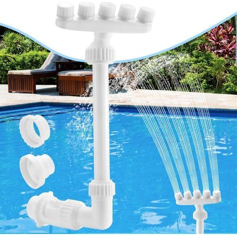 Fontaine de Piscine Ajustable,Fontaine d'arrosage avec 5 Buses,contrôle de la Direction à 360° (1/5)