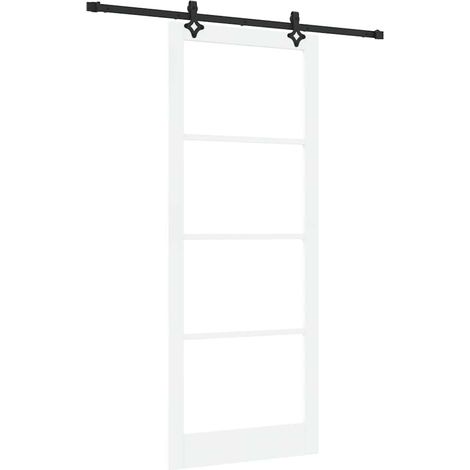 Maison Exclusive - Schiebetür ORKDAL Weiß und Schwarz 93 x 232 cm