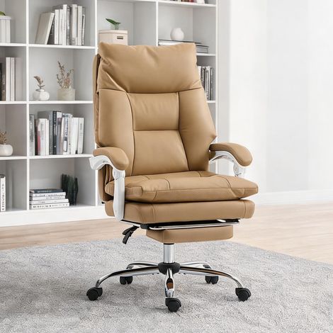 Chaise de bureau en similicuir métal 76 x 65 x 121 cm (1/5)