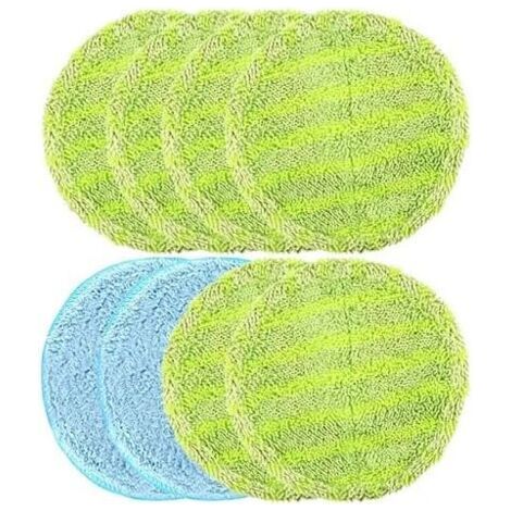 Lot de 8 serpillères de rechange pour balai à franges flottantes, accessoires de nettoyage pour serpillère, serpillère de rechange (1/5)