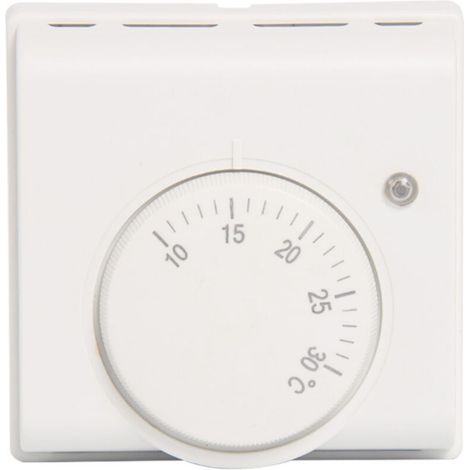 Thermostat d'ambiance, thermostat mécanique 220V, régulateur de température, climatisation et chauffage au sol, chauffage au sol, montage en saillie avec interrupteur marche/arrêt.