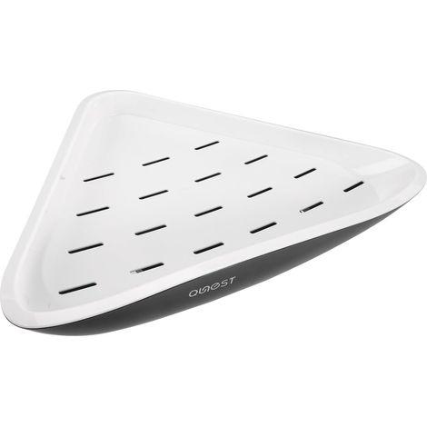 Étagère d'angle Healeved sans perçage en plastique noir (1/5)