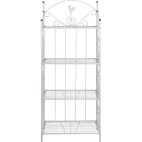 Support pour plantes Carré Blanc CFW531671 (1/4)