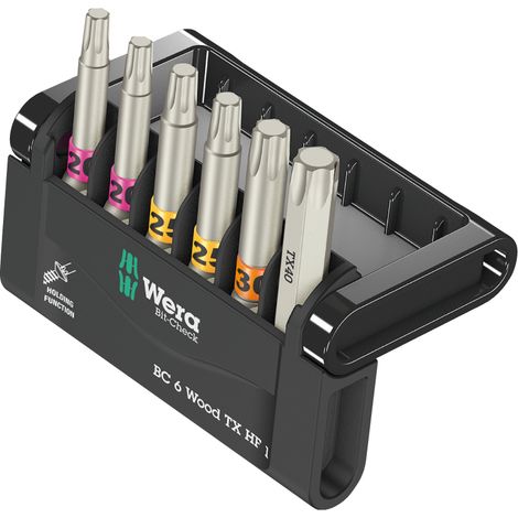Wera Bit-Check 6 Wood TX HF 1, 6-teilig für Holzanwendungen, Holzbearbeitung