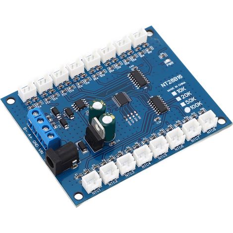 Module de capteur de température 16 canaux RS485 -20 °C à +125 °C, carte de mesure de température pour B3950, CNT 1 % 10 kΩ, 1 kΩ-100 kΩ (1/5)