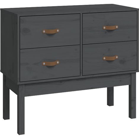 Maison Exclusive - Armoire console Gris 90x40x78 cm Bois de pin solide (1/5)