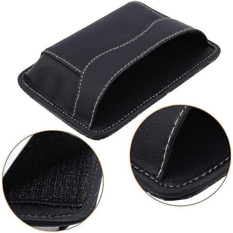 Organisateur de rangement pour voiture avec grille d'aération, poubelle en cuir PU, petite boîte de rangement multifonctionnelle (1/5)