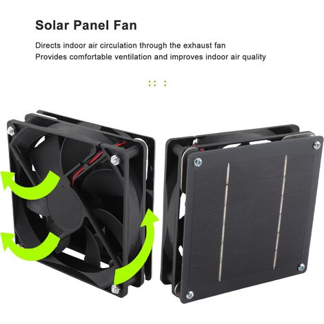 Integrierter Solar-Abluftventilator mit 3-W-6-V-Monokristallin-Panel und einstellbarem Winkel (1/5)