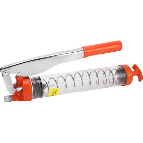 Pistolet à graisse haute pression 12000 PSI, distributeur industriel 600cc, graisseur manuel transparent de qualité professionnelle (1/5)
